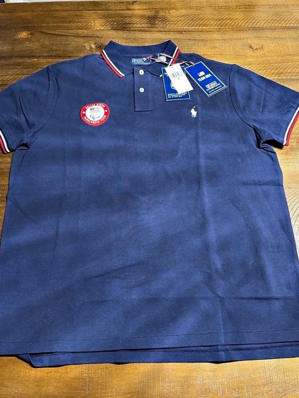 Polo Ralph Lauren Team USA Paralympic Mesh Polo Shirt Blue